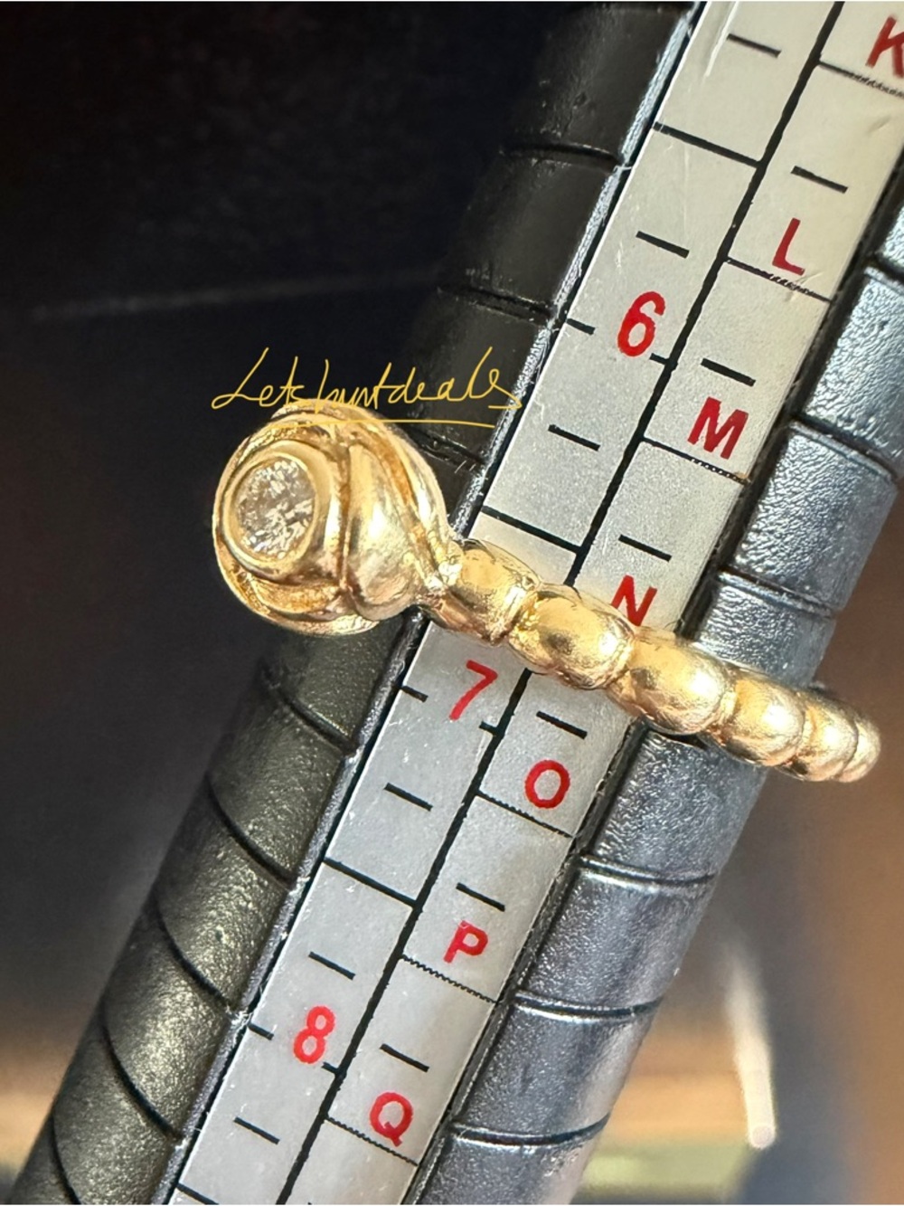 Pandora 14K Gold Diamond Rose Ring. Size 6.75/54.